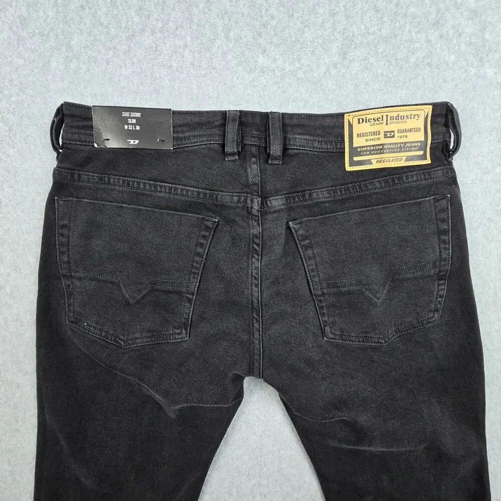 NWT Diesel Mens 34x31 Black Button Fly 2007 Zatiny Jeans